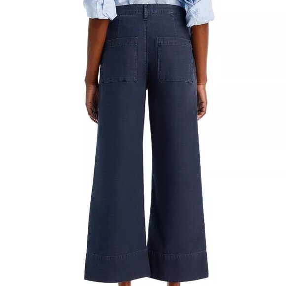 FRAME The 70s Patch Pocket Crop Pants | Navy | NWT | Size 23 | Washed Navy - Picture 3 of 7